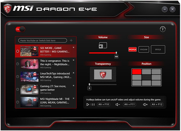 msi use dragons eye with any game